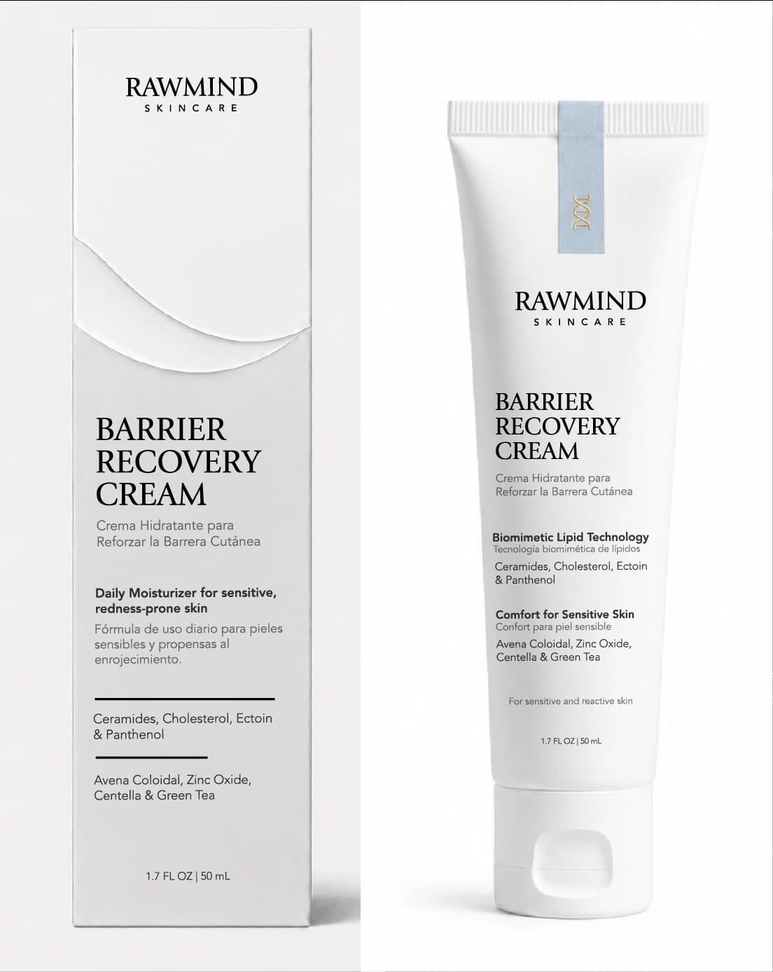 RawMind Barrier Recovery Cream with its box
